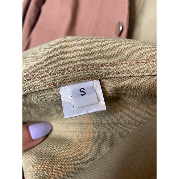 NOMIA Stretch Twill Rose Clay Cropped Cotton Chore Jacket Small - Picture 5 of 6